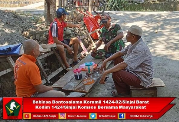 Babinsa Bontosalama Lakukan Komsos untuk Tingkatkan Kebersamaan dengan Warga