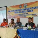 Polsek Panjalu Polres Ciamis Hadiri Penyuluhan dan Pembinaan Mitigasi Bencana di Desa Ciomas