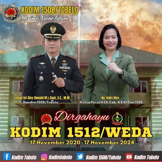 Dirgahayu Kodim 1512/Weda ke-4: Semangat Menuju Indonesia Emas