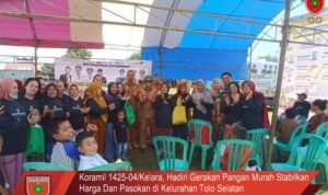 Koramil 1425-04/Kelara Hadiri Gerakan Pangan Murah Stabilkan Harga Dan Pasokan di Kelurahan Tolo Selatan