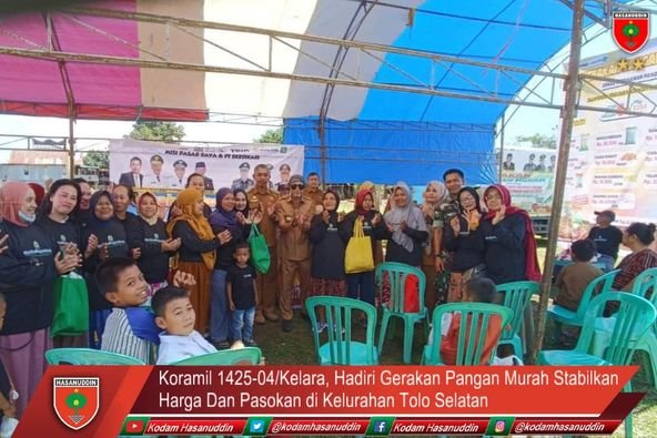 Koramil 1425-04/Kelara Hadiri Gerakan Pangan Murah Stabilkan Harga Dan Pasokan di Kelurahan Tolo Selatan