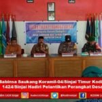 Babinsa Saukang Hadiri Pelantikan Perangkat Desa untuk Dukung Kemajuan Desa