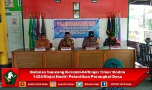 Babinsa Saukang Hadiri Pelantikan Perangkat Desa untuk Dukung Kemajuan Desa Babinsa Saukang Hadiri Pelantikan Perangkat Desa untuk Dukung Kemajuan Desa