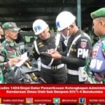 Kodim 1424/Sinjai Gelar Pemeriksaan Kelengkapan Administrasi Kendaraan Dinas Oleh Sub Denpom XIV/1-4 Bulukumba