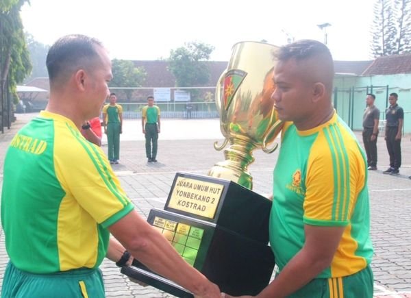 Meriahkan HUT Ke-38 Danyon Bekang 2 Kostrad Pimpin Upacara Pembukaan Pekan Olaraga Antar Kompi