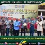 Kasrem 174/ATW Hadiri Rapat Koordinasi Tim Desk Pilkada Papua Selatan