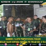 KASREM 174/ATW PIMPIN SIDANG PARADE SEKOLAH CALON BINTARA (SECABA) PK TNI-AD GEL II TA 2024