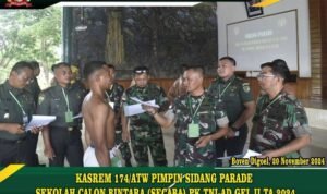 KASREM 174/ATW PIMPIN SIDANG PARADE SEKOLAH CALON BINTARA (SECABA) PK TNI-AD GEL II TA 2024 KASREM 174/ATW PIMPIN SIDANG PARADE SEKOLAH CALON BINTARA (SECABA) PK TNI-AD GEL II TA 2024