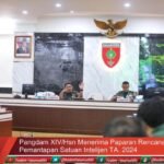 Pangdam XIV/Hsn Menerima Paparan Rencana Latihan Pemantapan Satuan Intelijen TA. 2024