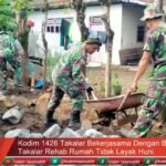 Kodim 1426 Takalar Bekerjasama Dengan Baznas Takalar Rehab Rumah Tidak Layak Huni