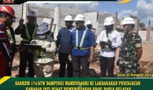 KASREM 174/ATW DAMPINGI WAMENDAGRI RI LAKSANAKAN PENINJAUAN KAWASAN INTI PUSAT PEMERINTAHAN PROV. PAPUA SELATAN KASREM 174/ATW DAMPINGI WAMENDAGRI RI LAKSANAKAN PENINJAUAN KAWASAN INTI PUSAT PEMERINTAHAN PROV. PAPUA SELATAN