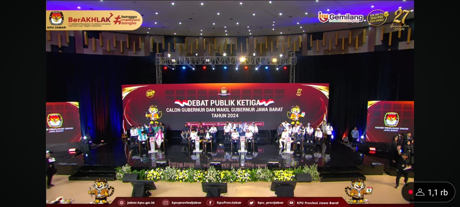 PENGAMANAN DEBAT PUBLIK PAMUNGKAS KE-3 PASANGAN CALON GUBERNUR DAN WAKIL GUBERNUR JABAR 2024 BERJALAN KONDUSIF