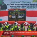 Kasdam XIV/Hsn Melaksanakan Kunjungan Kerja di Kodim 1431/Bombana