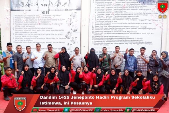 Dandim 1425 Jeneponto Hadiri Program Sekolahku Istimewa ini Pesannya