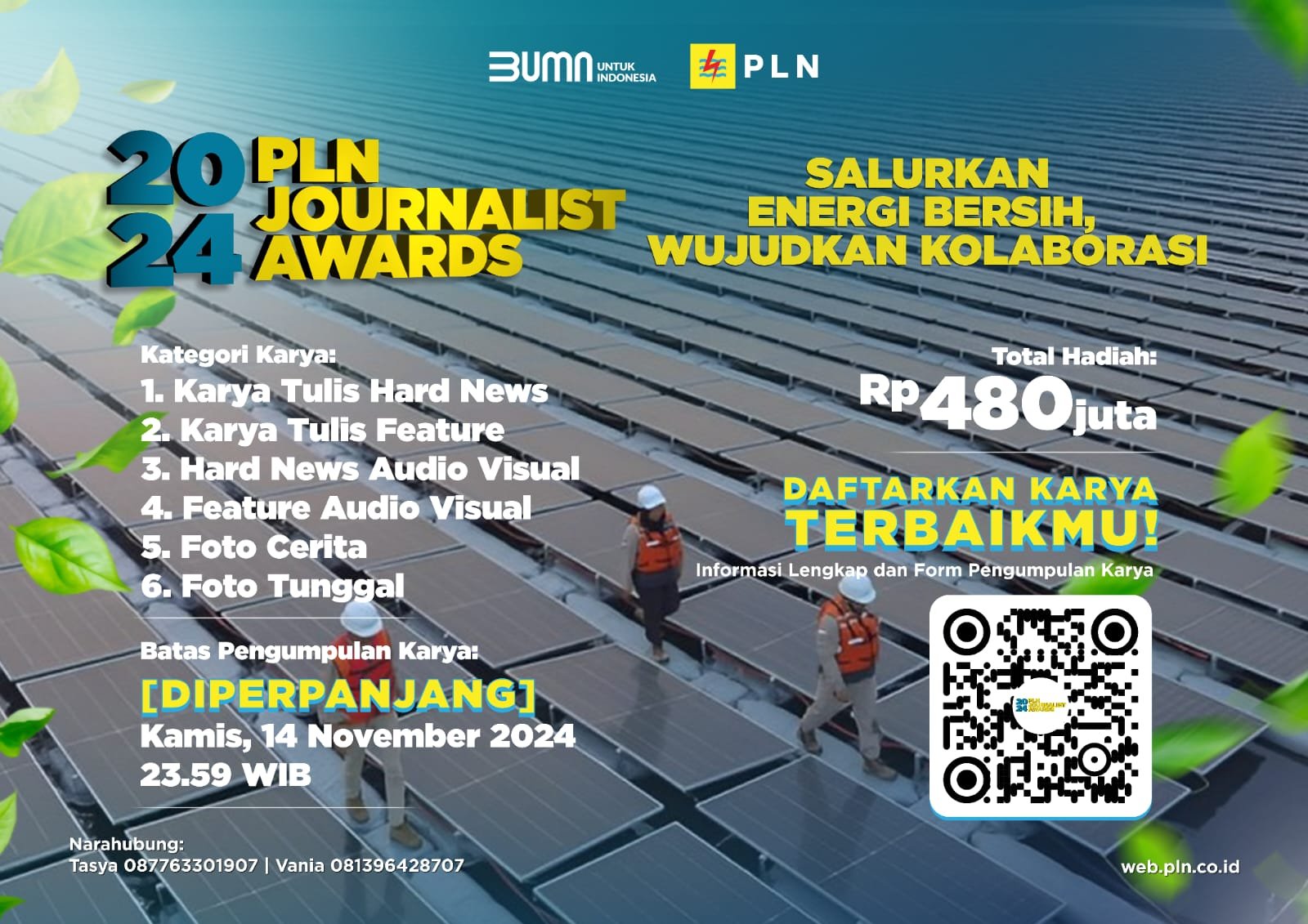 Banjir Peminat Waktu Pendaftaran PLN Journalist Award 2024 Diperpanjang Hingga 14 November 2024