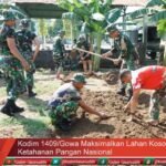 Kodim 1409/Gowa Maksimalkan Lahan Kosong untuk Ketahanan Pangan Nasional