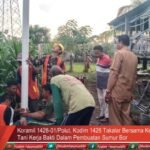 Koramil 1426-01/Polut Kodim 1426 Takalar Bersama Kelompok Tani Kerja Bakti Dalam Pembuatan Sumur Bor