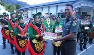 Penuh Warna Dan Keceriaan Kodim 1801/Manokwari Dan Persit KCK Cabang XII Gelar Lomba Senam Kreatif