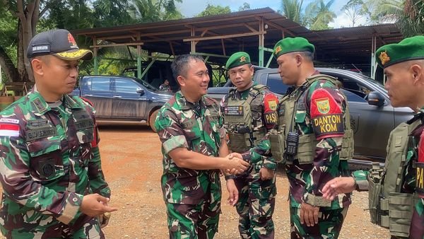 Kunjungan Kerja Wasev Staf Teritorial Taswilnas Mabes TNI Ke Satgas Yonif 144/JY