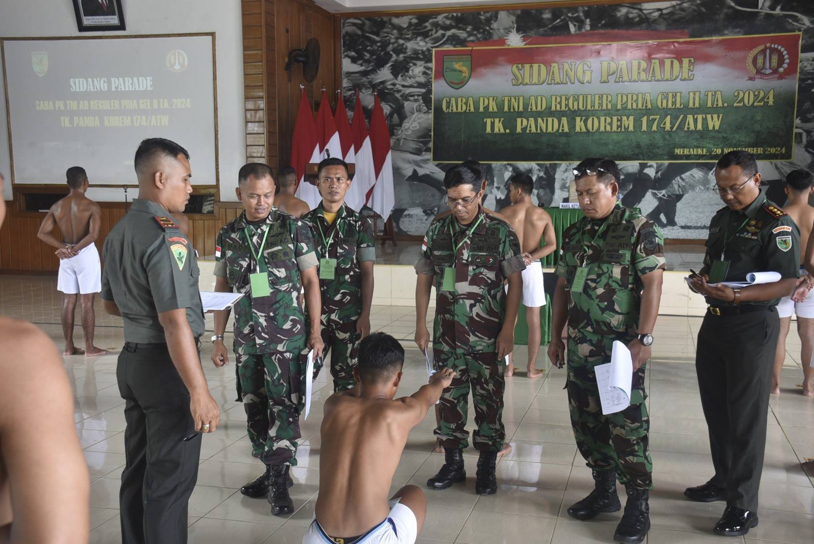 KASREM 174/ATW PIMPIN SIDANG PARADE SEKOLAH CALON BINTARA (SECABA) PK TNI-AD GEL II TA 2024