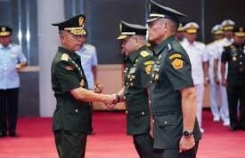 Kasum TNI Pimpin Sertijab Kapusada TNI dan Terima Laporan Korps Kenaikan Pangkat Perwira Tinggi TNI