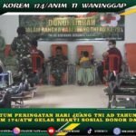 MOMENTUM PERINGATAN HARI JUANG TNI AD TAHUN 2024 KOREM 174/ATW GELAR BHAKTI SOSIAL DONOR DARAH