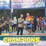 Polsek Ciamis Polres Ciamis Beri Pengamanan Turnamen Bola Voli 