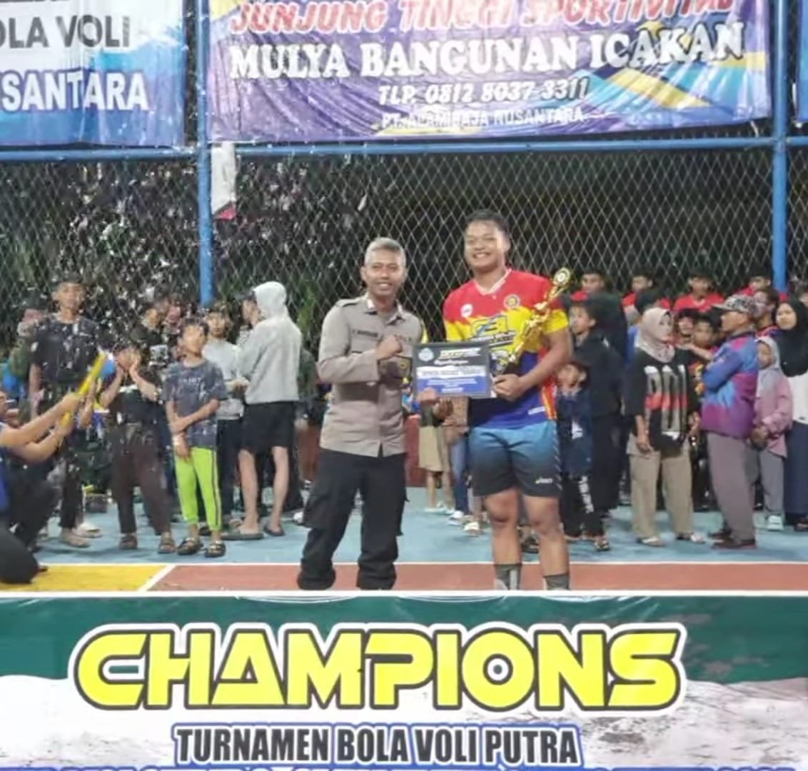 Polsek Ciamis Polres Ciamis Beri Pengamanan Turnamen Bola Voli 