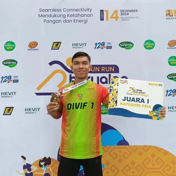 Atlet Lari Denpom Divif 1 Kostrad Raih 1st Runner-Up di BINA MARGA RUN 2024