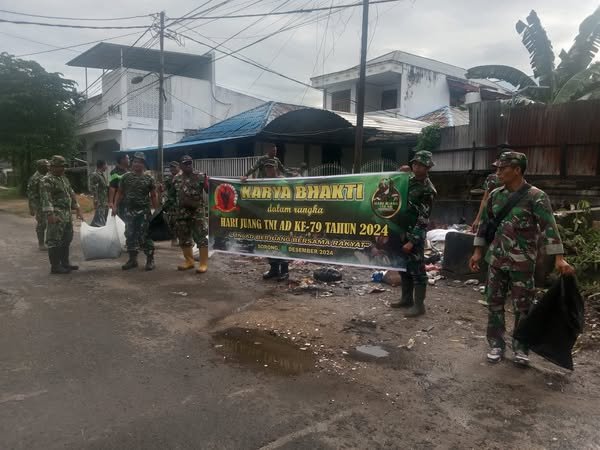 Kodim 1802/Sorong Gelar Karya Bakti Peringatan Hari Juang TNI AD KE 79 Tahun 2024