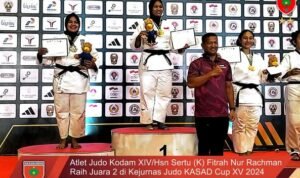 Atlet Judo Kodam XIV/Hsn Sertu (K) Fitrah Nur Rachman Raih Juara 2 di Kejurnas Judo KASAD Cup XV 2024