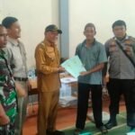 Polsek Cijeungjing Polres Ciamis, Monitoring Penyerahan Sertifikat PTSL di Desa Kertabumi