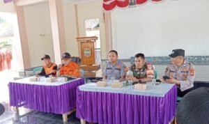 Polsek Lakbok Polres Ciamis Hadiri Sosialisasi Mitigasi Bencana di Desa Sukanagara