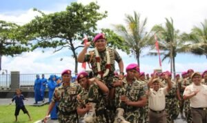 Puslatpurmar 7 Lampon Gelar Prosesi Pisah Sambut Komandan Lama dan Komandan Baru