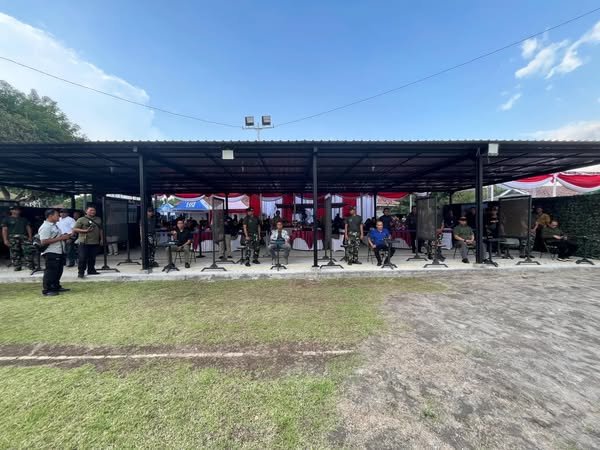 PERESMIAN RENOVASI LAPANGAN TEMBAK PISTOL "TRISULA" YONKO 463 KOPASGAT WING KOMANDO I KOPASAGAT