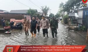 Forkopimda Bersama Dandim 1426/Takalar Didampingi Kepala BPBD dan Camat Tinjau Wilayah Terdampak Banjir