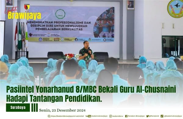 Pasiintel Yonarhanud 8/MBC Bekali Guru AI-Chusnaini Hadapi Tantangan Pendidikan