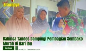 Babinsa Tandes Dampingi Pembagian Sembako Murah Di Hari Ibu