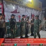 Danrem 142/Tatag kunjungi Gereja dan Pos Pengamanan Pastikan berjalan aman dan Lancar