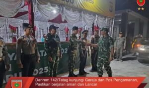 Danrem 142/Tatag kunjungi Gereja dan Pos Pengamanan Pastikan berjalan aman dan Lancar