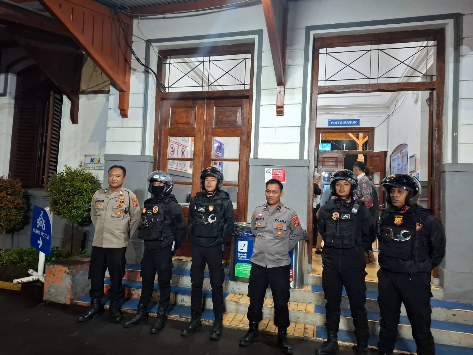 Satgas Preventif Patroli Ops Lilin Lodaya ke Obvit Stasiun KA Ciamis Jadi Sasaran Cipkon Kamtibmas