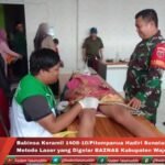 Babinsa Koramil 1406-10/Pitumpanua Hadiri Sunatan Massal Metode Laser yang Digelar BAZNAS Kabupaten Wajo