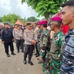 Di Posko Pengungsi Konga, Satgas Yonmarhanlan VII Kupang ,Terima Kunjungan Kapolda Nusa Tenggara Timur dan Bansos Ketua DJA 2