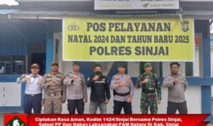 Ciptakan Rasa Aman Kodim 1424/Sinjai Bersama Polres Sinjai Satpol PP Dan Nakes Laksanakan PAM Nataru Di Kab. Sinjai