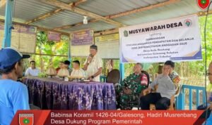Babinsa Koramil 1426-04/Galesong, Hadiri Musrenbang Desa Dukung Program Pemerintah
