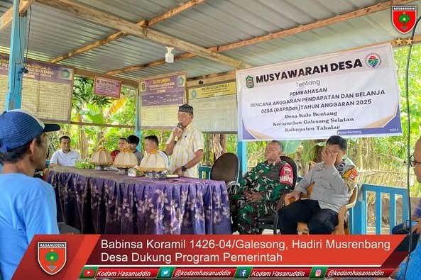 Babinsa Koramil 1426-04/Galesong, Hadiri Musrenbang Desa Dukung Program Pemerintah