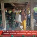 Pasca Bencana Alam Tanah Lonsor, Kodim 1423 Soppeng Bersama Polres dan Pemerintah Daerah Salurkan Logistik di Desa Umpungeng