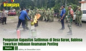PENGUATAN KAPASITAS SATLINMAS DI DESA BARON BABINSA TAWARKAN IMBAUAN KEAMANAN PENTING