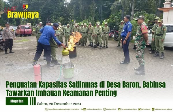 PENGUATAN KAPASITAS SATLINMAS DI DESA BARON BABINSA TAWARKAN IMBAUAN KEAMANAN PENTING