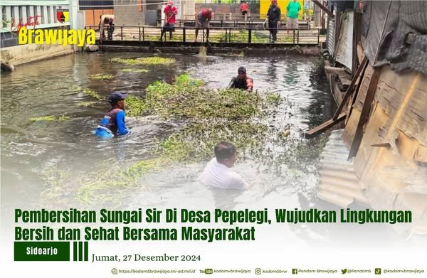 PEMBERSIHAN SUNGAI SIR DI DESA PEPELEGI WUJUDKAN LINGKUNGAN BERSIH DAN SEHAT BERSAMA MASYARAKAT